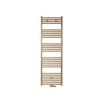 Handdoek Radiator BWS Cory 160×60 cm 557 Watt Midden en Zijaansluiting Geborsteld Messing Goud