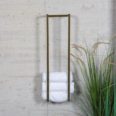 Handdoekenrek Industrieel BWS | 95x25x20cm | Mat Metallic Brown