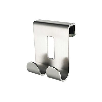 Handdoekhaak Dubbel Haceka Selection 50×65 mm RVS Mat Chroom
