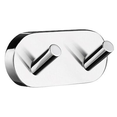 Handdoekhaak Smedbo Home Dubbel 9×4 cm Chroom