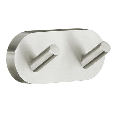 Handdoekhaak Smedbo Home Dubbel 9×4 cm Geborsteld Nikkel