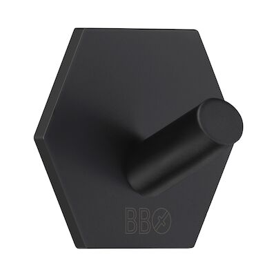 Handdoekhaak Smedbo Zelfklevend Mat Zwart Edelstaal 5,2×4,5×3