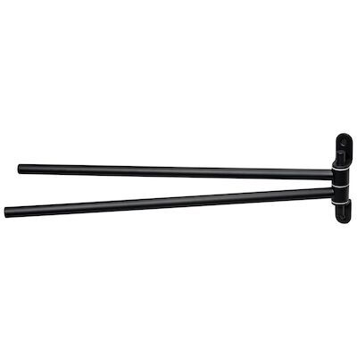 Handdoekhouder Haceka Ixi Dubbel Draaibaar 39 cm Mat Zwart