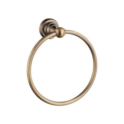 Handdoekhouder Sapho Diamond Rond 17.1×19.2 cm Brons