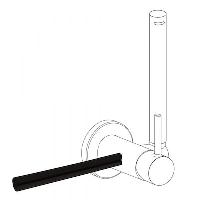 Handdoekhouder t.b.v. bidetmengkraan Tres Study Exclusive Mat Zwart