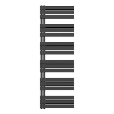 Handdoekradiator BWS Boss Links aansluiting 1021W 180×60 cm Mat Zwart