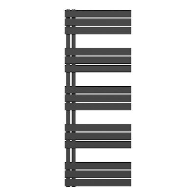 Handdoekradiator BWS Boss Links aansluiting 864W 160×60 cm Mat Zwart