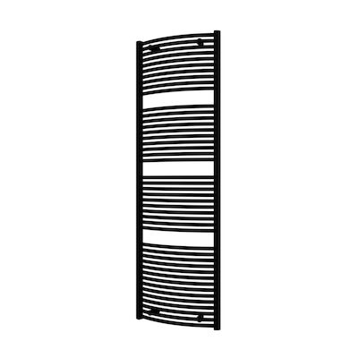 Handdoekradiator Odro gebogen 1808 x 585 mm Zwart