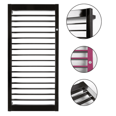 Handdoekradiator Paris Wit Of Graphite 50cm Breed In 4 Hoogtes Verkrijgbaar (Ook in elektrische uitvoering)