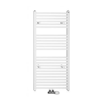 Handdoekradiator Sapho Direct Recht Middenaansluiting 45×132.2 cm 539W Wit
