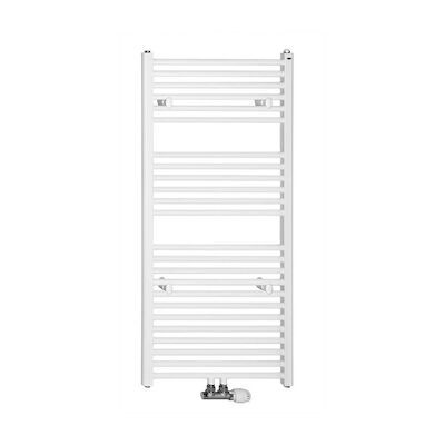 Handdoekradiator Sapho Direct Recht Middenaansluiting 60×132.2 cm 693W Wit
