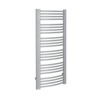 Handdoekradiator Sapho Egeon Gebogen 59.5×123.8 cm Zilver