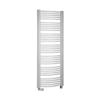Handdoekradiator Sapho Egeon Gebogen 59.5×174.2 cm Zilver