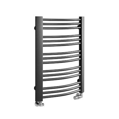 Handdoekradiator Sapho Egeon Gebogen 59.5×81.8 cm Antraciet