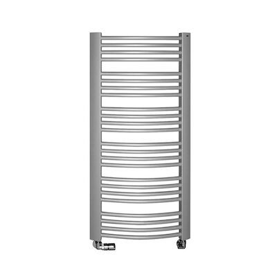 Handdoekradiator Sapho Egeon Gebogen 59.5×81.8 cm Zilver