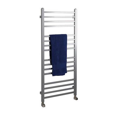 Handdoekradiator Sapho Metro Recht 60×151 cm Zilver