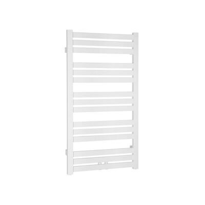 Handdoekradiator Sapho Nevel Recht Middenaansluiting 55.5×104.3 cm 397W Wit