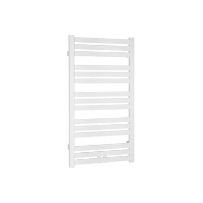 Handdoekradiator Sapho Nevel Recht Middenaansluiting 55.5×158.3 cm 621W Wit