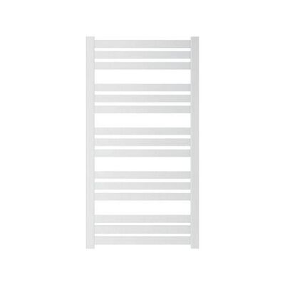 Handdoekradiator Sapho Nevel Recht Middenaansluiting 55.5×77.3 cm 324W Wit
