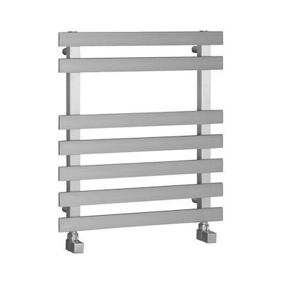 Handdoekradiator Sapho Truva Recht 50×54.5 cm Geborsteld RVS