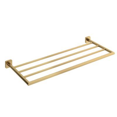 Handdoekrek Hotbath Gal 60 cm Geborsteld Messing PVD