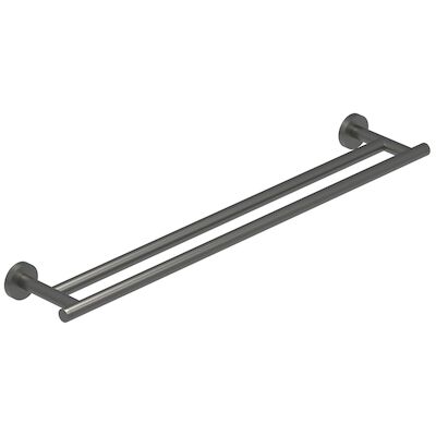 Handdoekrek IVY Dubbel Wandmodel 60 cm Geborsteld Metal Black PVD