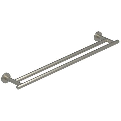 Handdoekrek IVY Dubbel Wandmodel 60 cm Geborsteld Nickel PVD