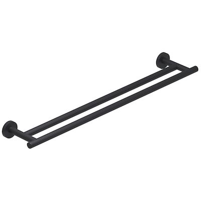Handdoekrek IVY Dubbel Wandmodel 60 cm Mat Zwart PED