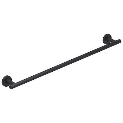 Handdoekrek IVY Enkel Wandmodel 60 cm Mat Zwart PED