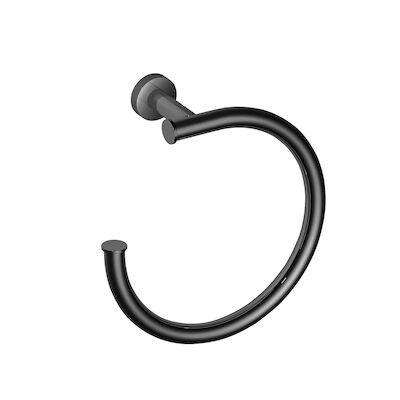 Handdoekring Hotbath Cobber Zwart Chroom