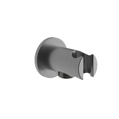Handdouchehouder Hotbath Archie Met Doucheaansluiting Geborsteld Gunmetal PVD