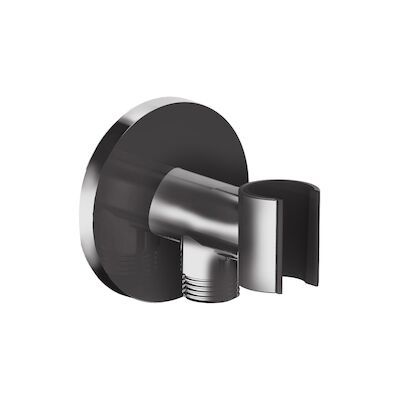 Handdouchehouder Lagoo Garda met Wanduitlaat Messing Gunmetal PVD