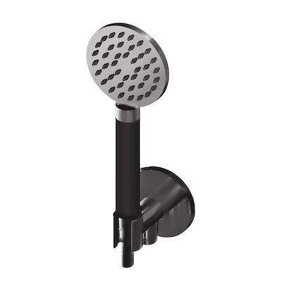 Handdoucheset Lagoo Garda met Handdouchehouder, Wanduitlaat, Handdouche Rond en Doucheslang 150 cm Gunmetal