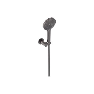 Handdoucheset MAY 3-Standen Handdouche, Verstelbare Wandsteun en Smooth Doucheslang 125 cm Geborsteld Carbon Black PVD