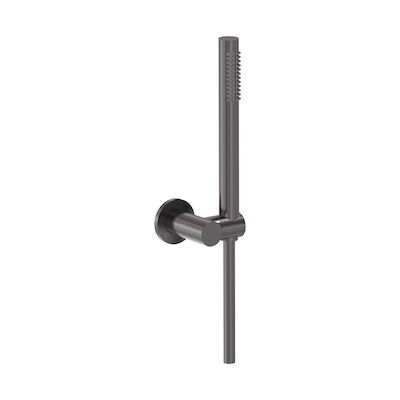 Handdoucheset MAY Staaf Handdouche, Verstelbare Wandsteun en Smooth Doucheslang 125 cm Geborsteld Carbon Black PVD