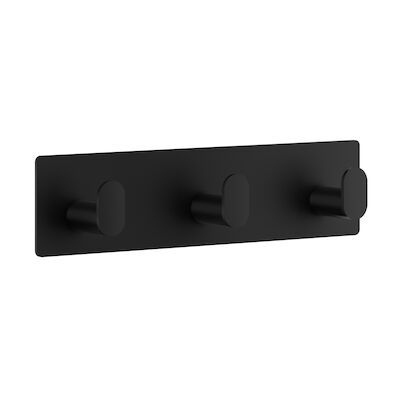 Handoekhaak Multi Smedbo Cube zelfklevend 19.2×4.8 cm Mat Zwart
