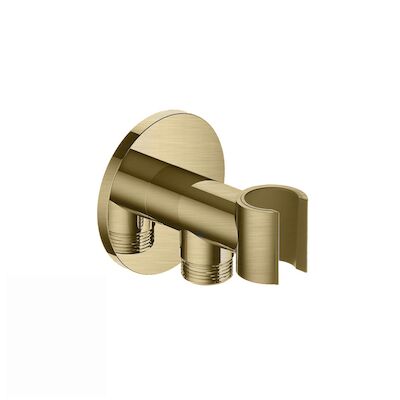 Handouchehouder Hotbath Cobber Met Wanduitlaat Geborsteld Messing PVD