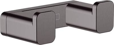 Hansgrohe AddStoris dubbele wandhaak 6,6×3,6×2,1cm brushed black chroom
