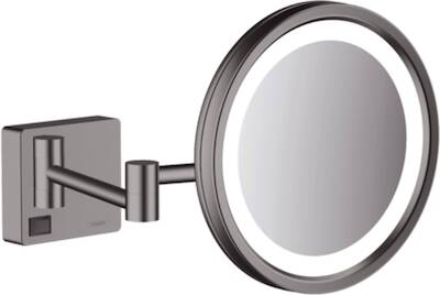 Hansgrohe AddStoris make-up spiegel met LED verlichting 21,7×39,3×21,7cm brushed black chroom