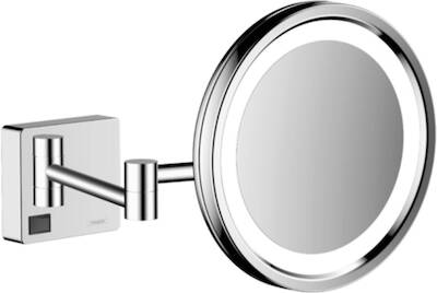 Hansgrohe AddStoris make-up spiegel met LED verlichting 21,7×39,3×21,7cm chroom