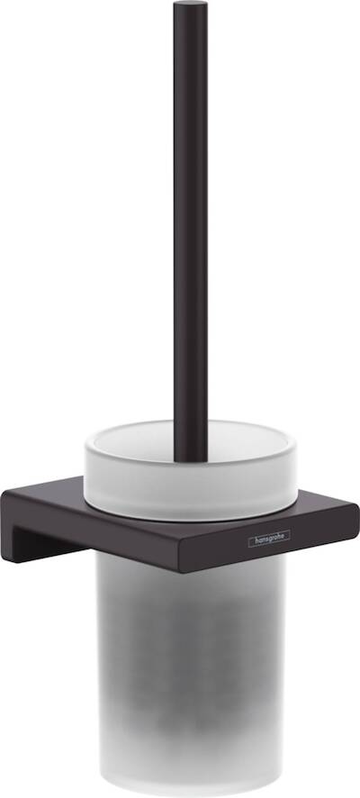 Hansgrohe AddStoris toiletborstel met wandhouder 10,5x12x34,2cm mat zwart