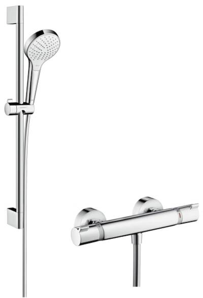Hansgrohe Croma Select S Vario / Ecostat Comfort douchecombinatie 65cm Wit-Chroom