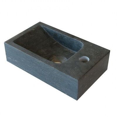 Hardstenen fontein Mini met kraangat rechts 18x30x8 cm
