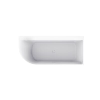 Hoekbad BWS Jordan 180×80 Cm Wit Waste Wit