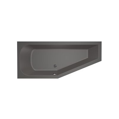 Hoekbad Xenz Lagoon Compact 160x75x45 cm Links Antraciet