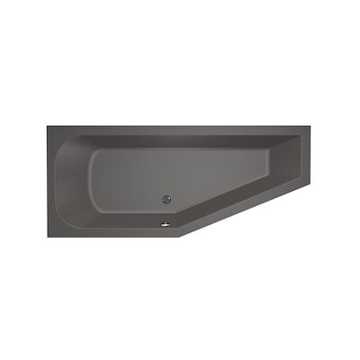 Hoekbad Xenz Lagoon Compact 170x75x45 cm Links Antraciet