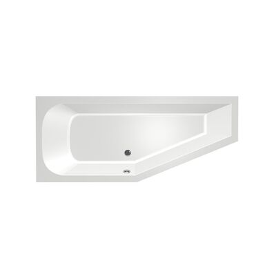 Hoekbad Xenz Lagoon Compact 170x75x45 cm Links Wit