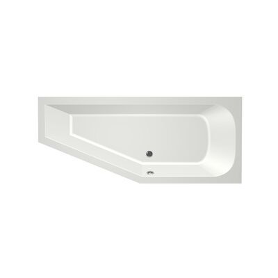Hoekbad Xenz Lagoon Compact 170x75x45 cm Rechts Mat Wit