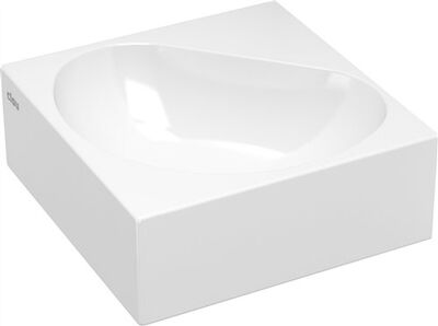 Hoekfontein Clou Flush 5 27x27x10cm Keramiek Glans Wit (Zonder Kraangat)
