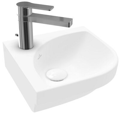 Hoekfontein Villeroy & Boch Subway 3.0 CeramicPlus Zonder Overloop 39.5×14.5 cm Stone White